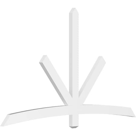 Ekena Millwork Alberta Architectural Grade PVC Gable Bracket, 84"W x 49"H x 2"D x 4"F, 14/12 Pitch GBP084X49X0204ALB00
